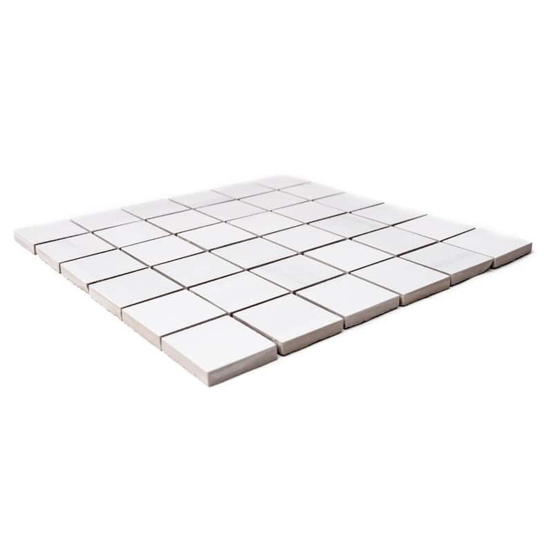 Soho 2x2 Matte Marble Look Porcelain Grid Mosaic Tile - Floor, Wall, Backsplash
