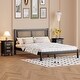 preview thumbnail 34 of 46, Queen Wooden Platform Bed Set with Rattan Headboard and Matching Nightstands