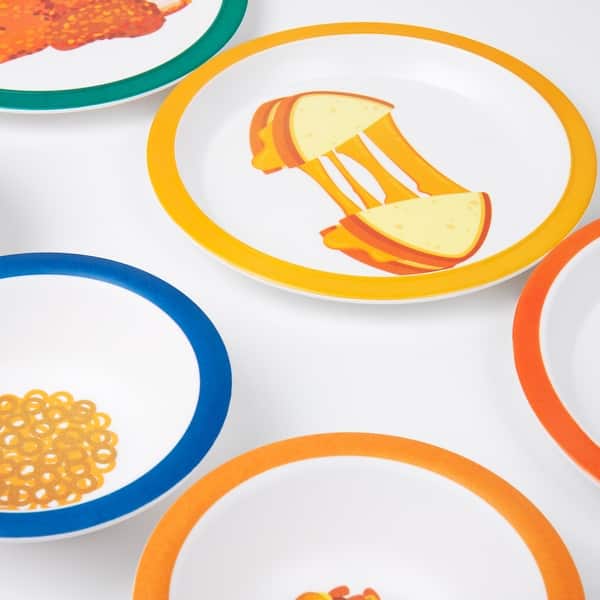 Mind Reader Bon Appetit Collection, Kids Plate and Bowl Set, Kitchen