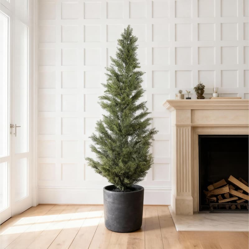 5FT Artificial Cypress Tree UV Resistant - 5FT