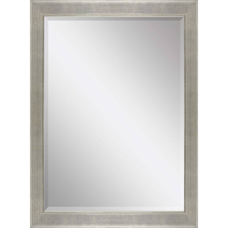 HomeRoots 41" Silver Solid Wood Framed Accent Mirror - 29.00 in. x 41.00 in. x 2.00 in.