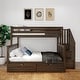 preview thumbnail 16 of 31, Max & Lily Twin Over Full Staircase Bunk Bed with Storage Drawers