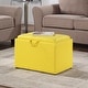 preview thumbnail 2 of 48, Convenience Concepts Designs4Comfort Accent Storage Ottoman with Reversible Tray Yellow Faux Leather