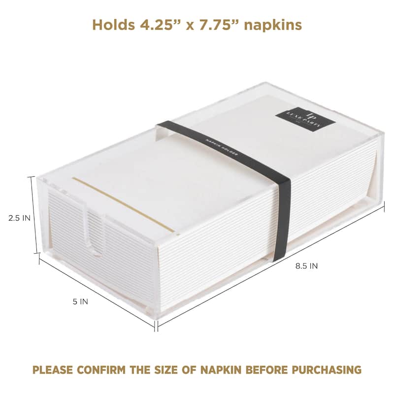 Luxe Party Acrylic Guest Napkin Holder in Clear