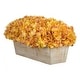 preview thumbnail 10 of 20, Faux Hydrangeas in White Wood Washed Ledge Planter