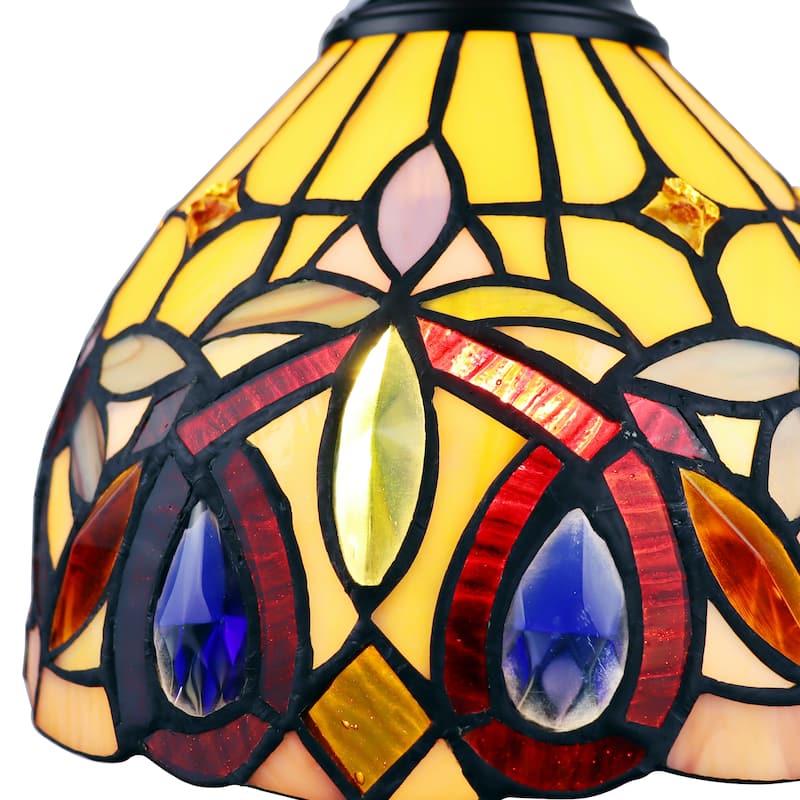 Tiffany-Style Victorian Design 1-light Dark Bronze Hanging Pendant