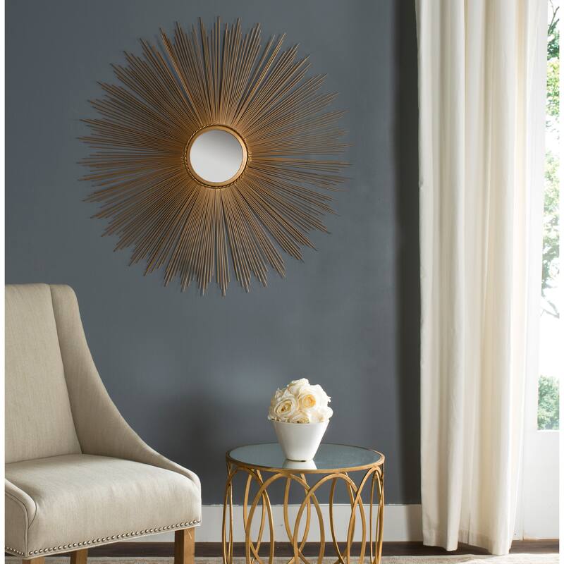 SAFAVIEH Handmade Shaquita Art Gold Sunburst 41-inch Decorative Mirror - 40.8" x 40.8" x 0.8" - 41Wx41Dx1H
