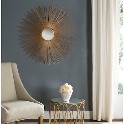 SAFAVIEH Handmade Shaquita Art Gold Sunburst 41-inch Decorative Mirror - 40.8" x 40.8" x 0.8" - 41Wx41Dx1H