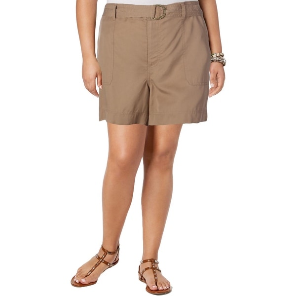 Lauren Ralph Lauren Womens Casual Shorts Woven Belted