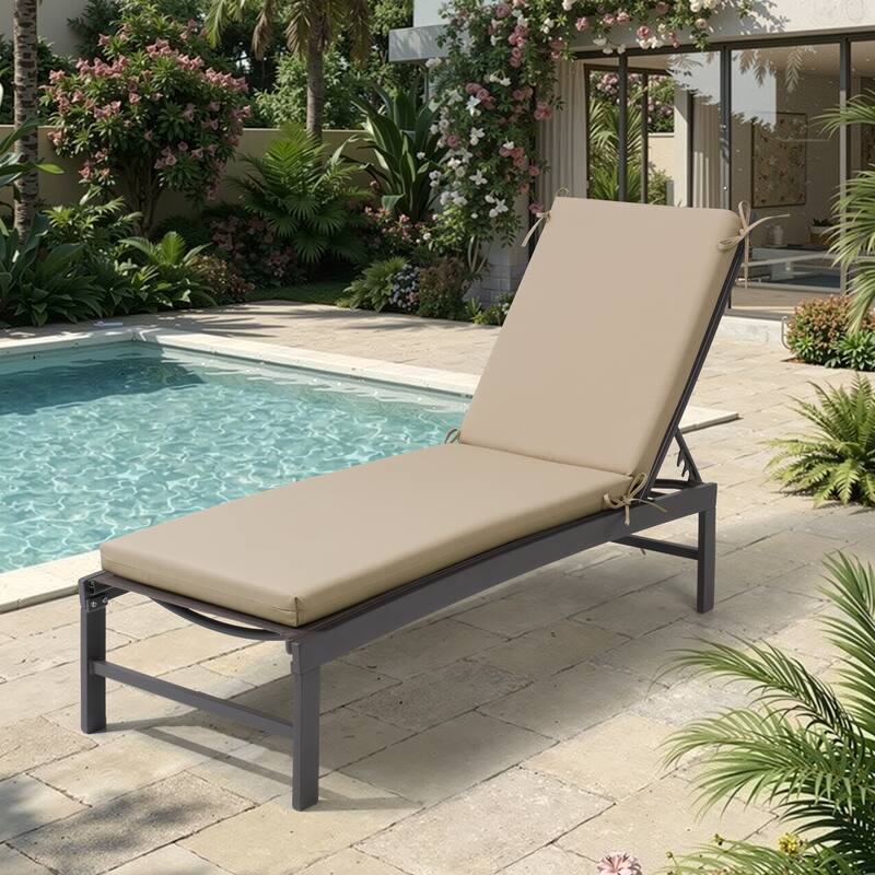 Pellebant Outdoor Patio Chaise Lounge Cushion
