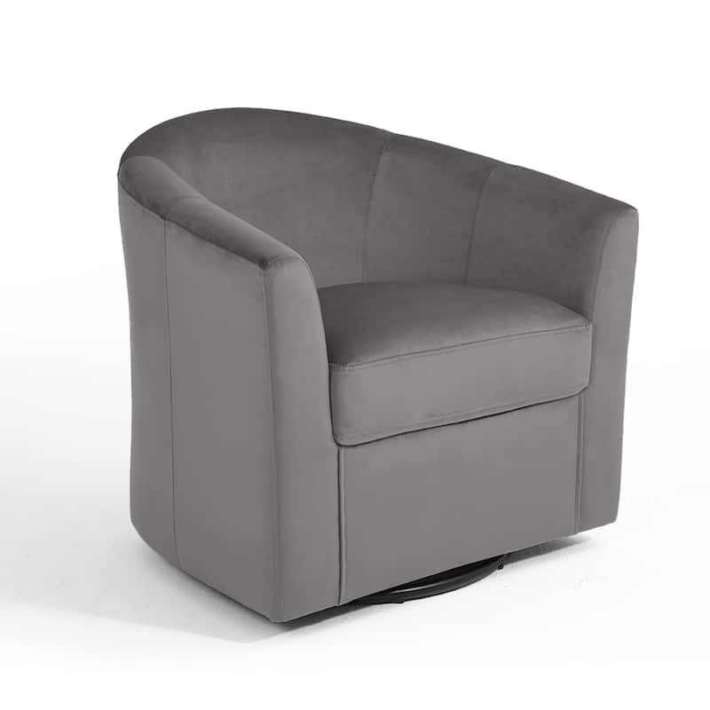 Modern Upholstered Accent Swivel Barrel Chair for Living Room