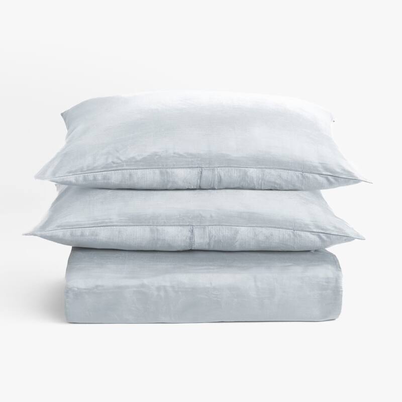 Lia Rayon Velvet Duvet Covoer, Limestone, King