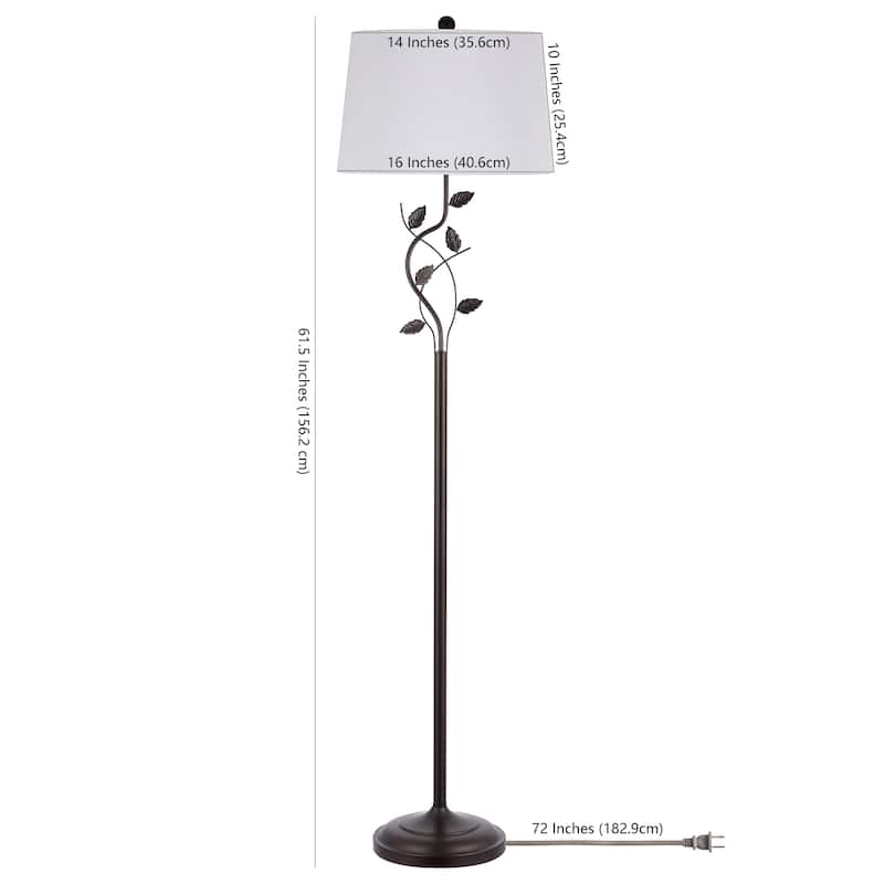 SAFAVIEH Lighting 61.5-inch Rudy Iron Floor Lamp - 16" x 16" x 61.5"