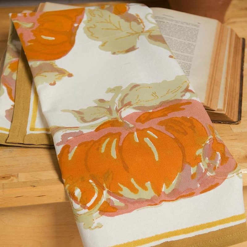 Couleur Nature Pumpkin Tea Towels - Set of 3