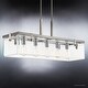 preview thumbnail 6 of 5, Luxury Modern Farmhouse Chandelier, 15.75"H x 36.75"W, with Industrial Chic Style, Brushed Nickel Finish by Urban Ambiance