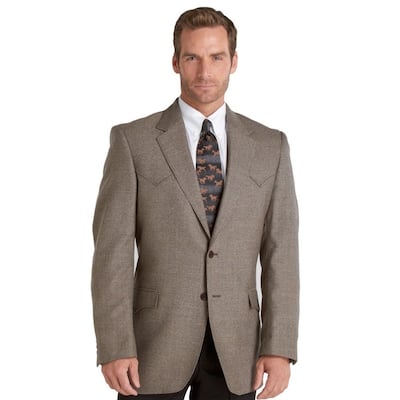 Circle S Western Sport Coat Mens Plano Donegal Button Front CC1032