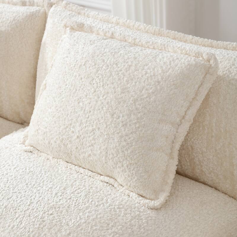 Chenille Fabric L-Shape Comfy Oversized three-seat Modular Sectional Sofa