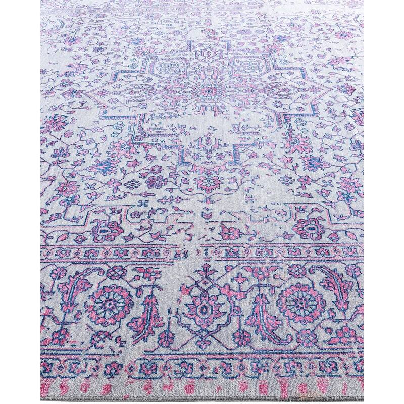 Ikat One-of-a-Kind Hand-Knotted Area Rug - Gray, 8' 1" x 10' 4" - 8' 1" x 10' 4"