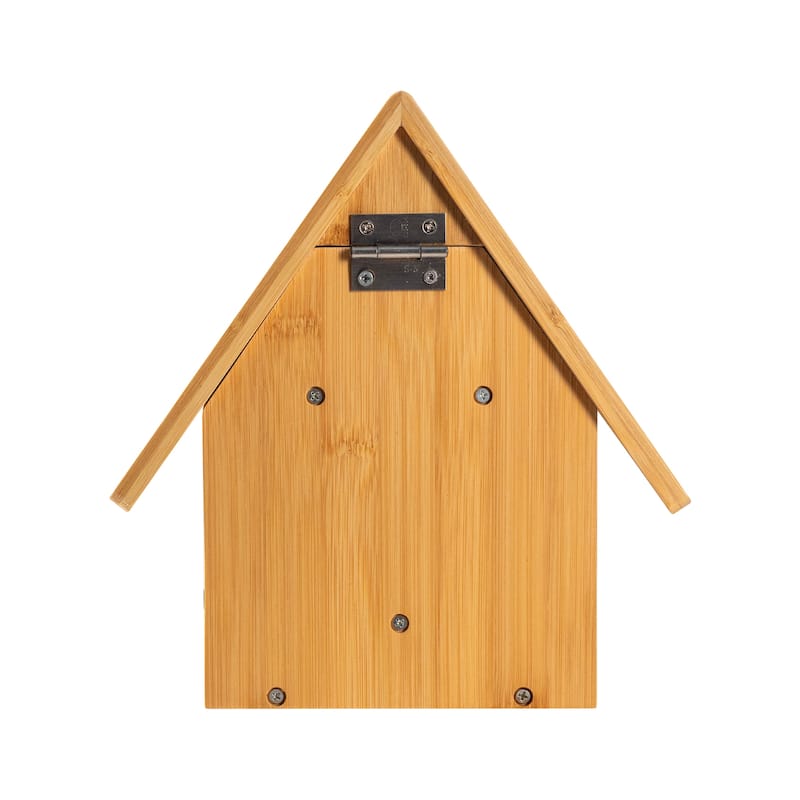 Smart Solar Bamboo Bird Feeder with 3MP AI Camera, 144° Wide-Angle Lens and Daily Video Highlights