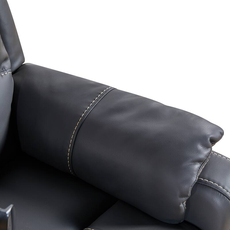 Liyasi Zero Gravity Power Recliner with comfortable lying degree, Massage, Heating and Phone Holder, Side Pockets, USB Charge Po