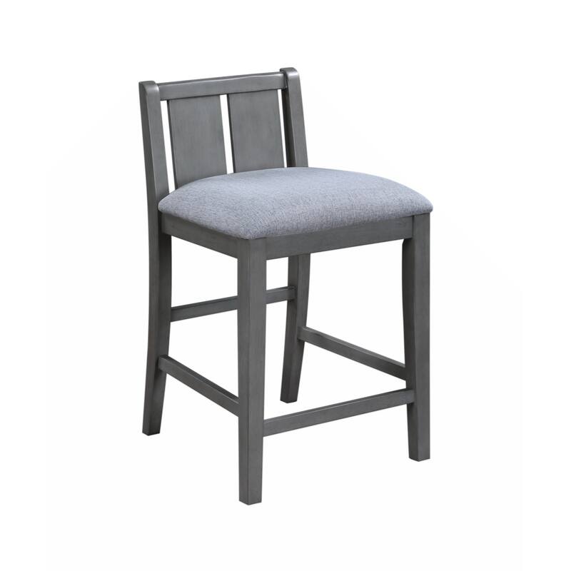 Graham 36" 3-Piece Finish Small Space Counter Height Dining Table with Shelves and 2 Chairs