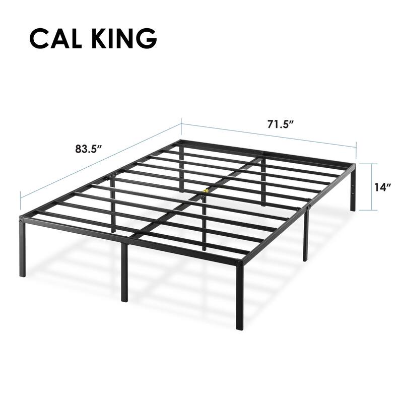 Metal 14-inch Platform Bed Frame By Crown Comfort