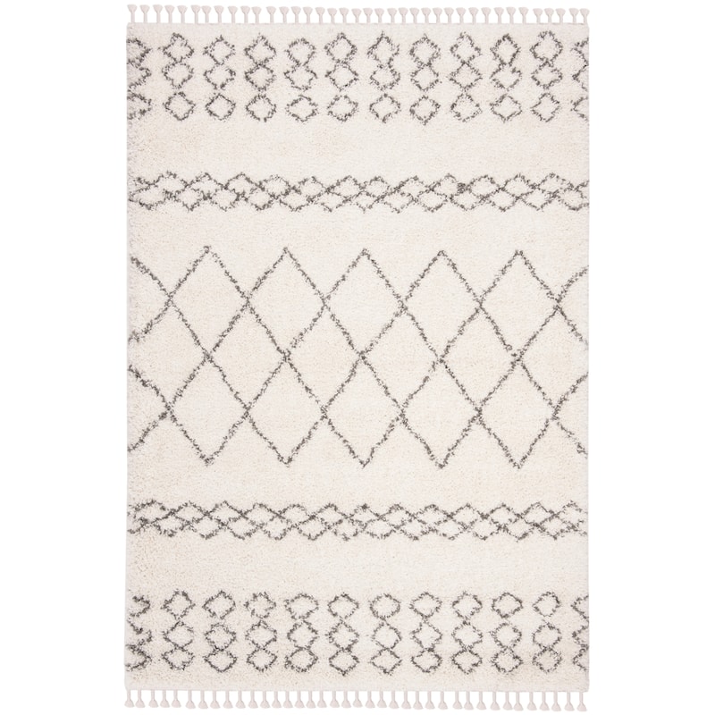 SAFAVIEH Moroccan Fringe Shag Allean 2-inch Thick Rug