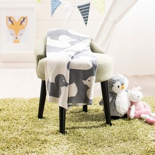 SAFAVIEH Georgina Baby Throw - Grey / White - 32" x 40" - 32" x 40" - 32Wx40D
