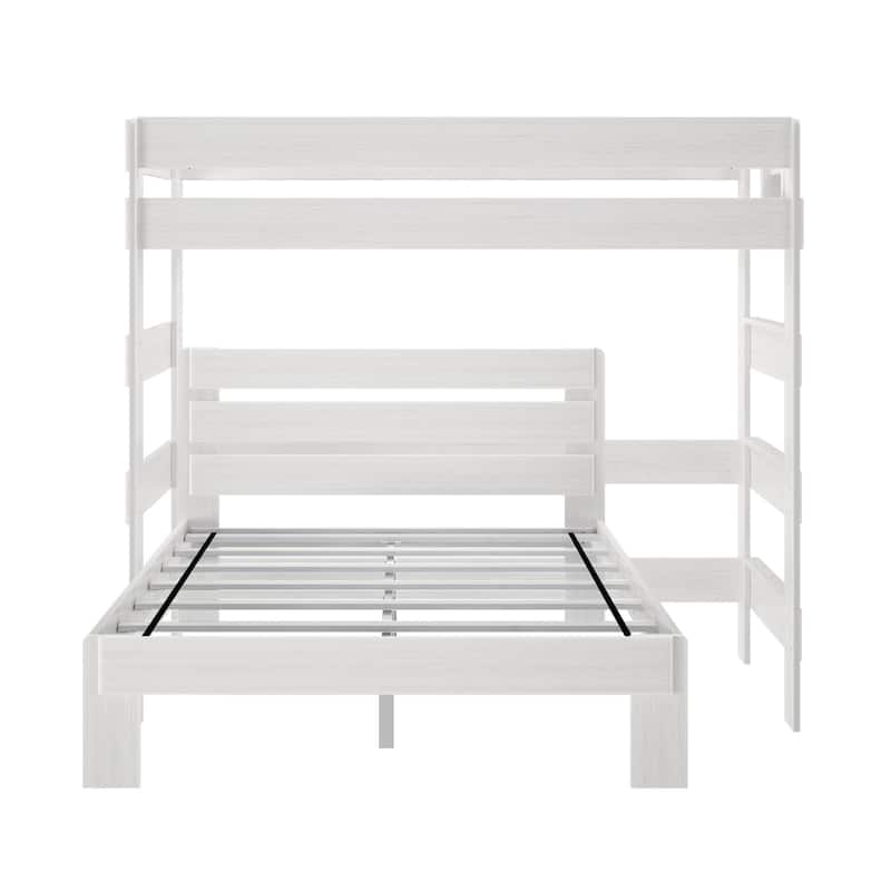 Max and Lily Farmhouse Twin over Queen L Shaped Bunk Bed