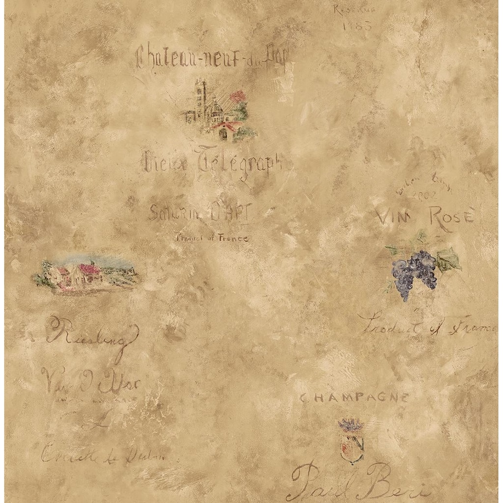Seabrook Designs Chantilly Chateau Unpasted Wallpaper