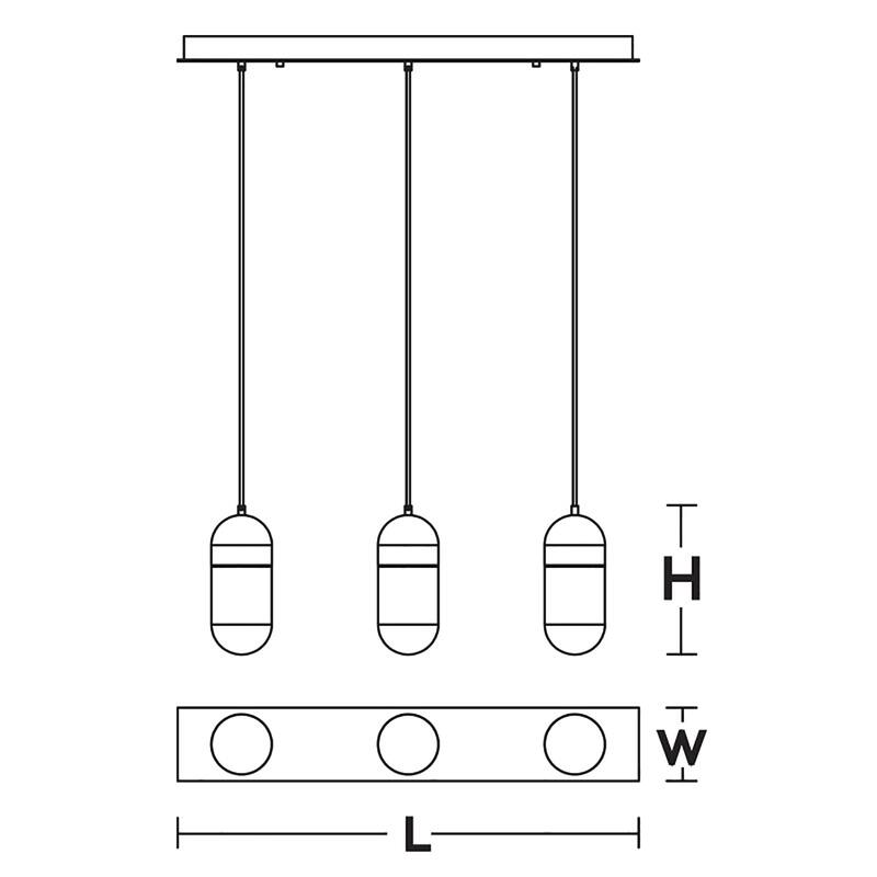 AFX IRVP05LAJUDLNR3 Irvine 36" Wide LED Multi Light Pendant