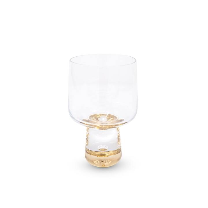 Wine Glasses with Gold Reflection Base, Set of 6