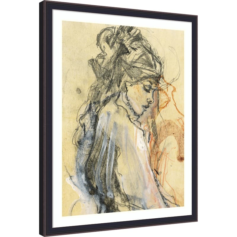 Emphasizing Fluid Lines And Textures by Ute Rathmann Wood Framed Wall Art Print