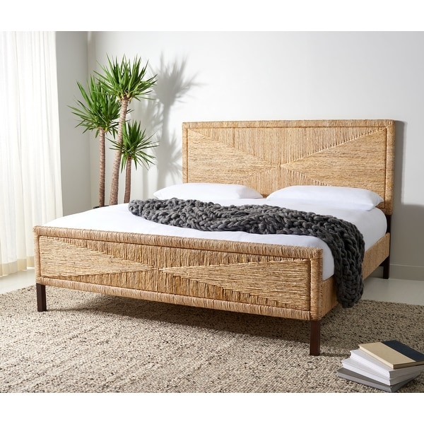 SAFAVIEH Couture Willa Woven Banana Stem Bed On Sale Bed Bath