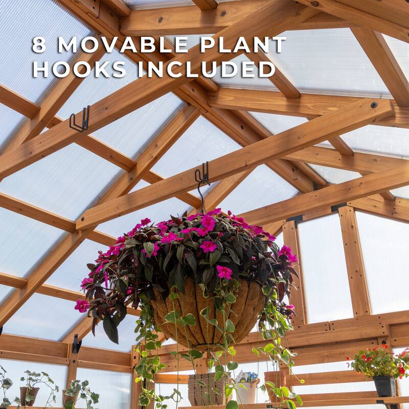 Backyard Discovery Savannah Chalet-Style 14.5' x 12' Cedar Greenhouse