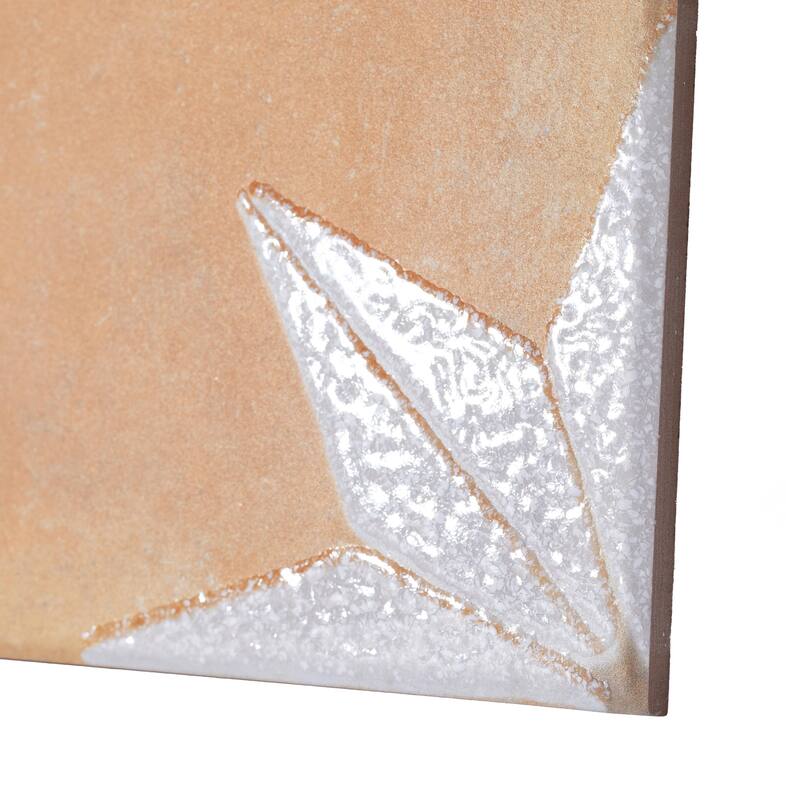 Merola Tile Kings Nonna with White Corner Star 17-7/8" x 17-7/8" Porcelain Floor and Wall Tile