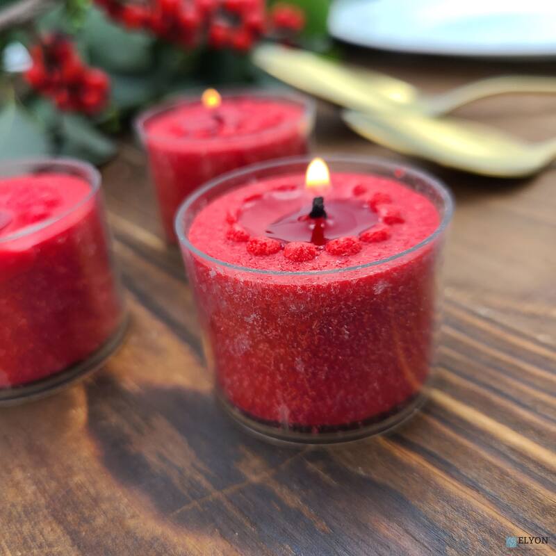 Elyon Deep Tealights Colored scented 8-Hour Burn Time