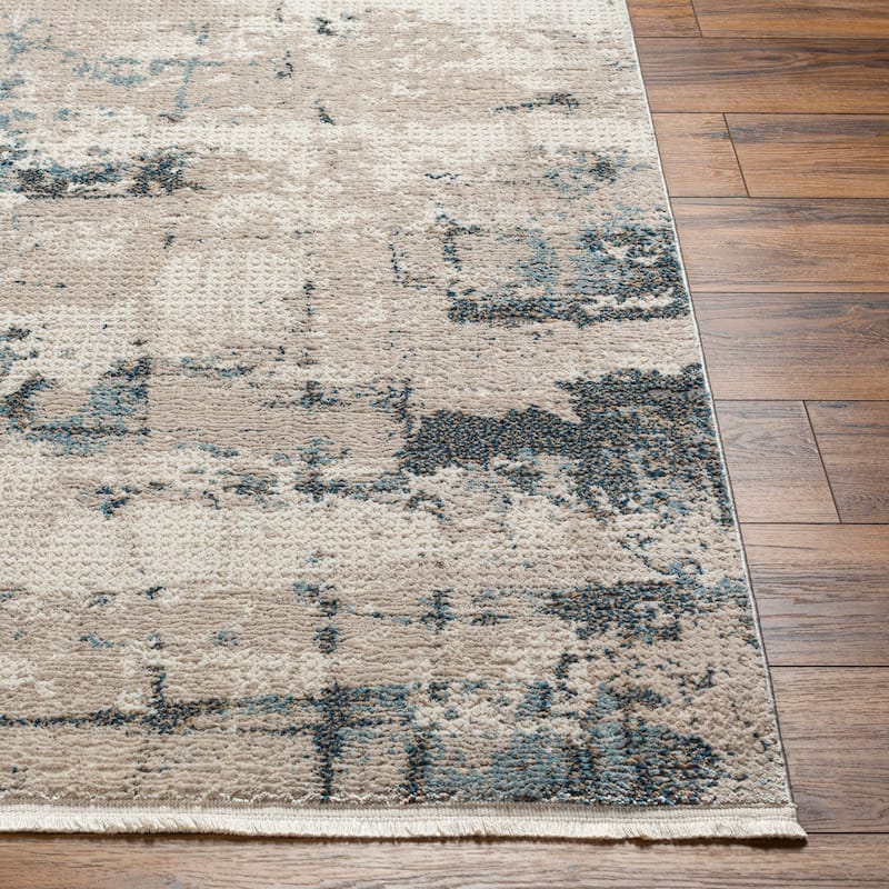 Livabliss Perugia Distressed Color Block Area Rug