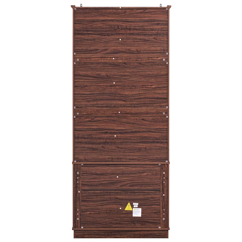 71"Kitchen Pantry Cabinet with 2 Drawers,Embossed Texture Freestanding Cabinet with 8 Door Shelves and 3 Cabinet Shelves