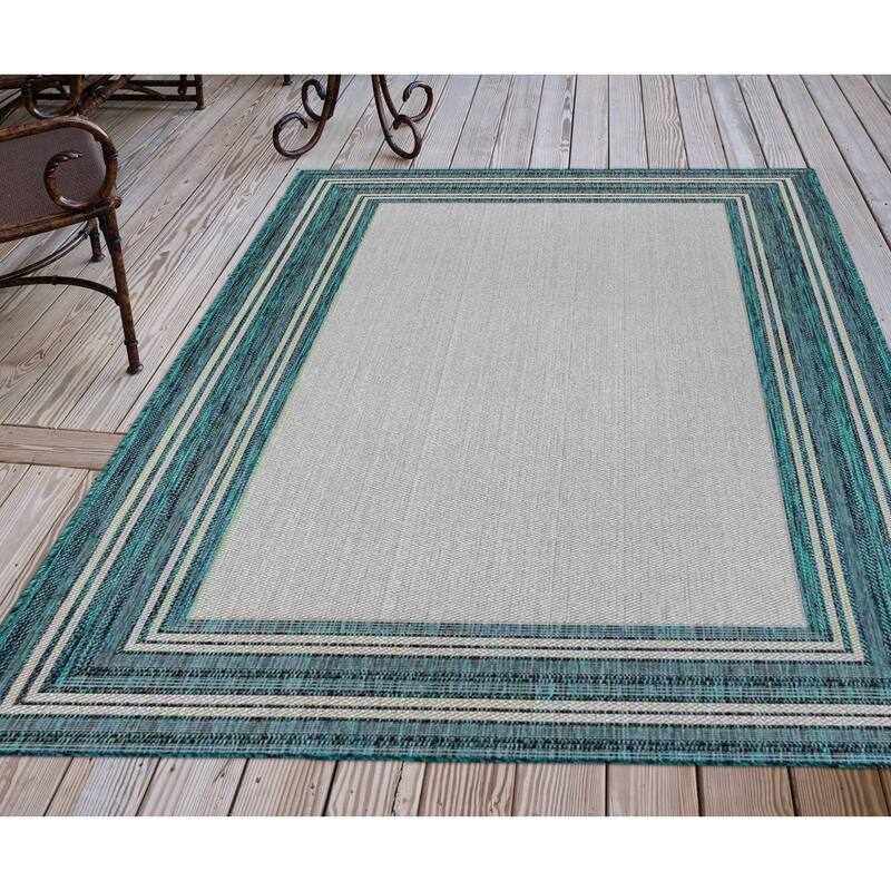 Liora Manne Carmel Multi Border Indoor/ Outdoor Area Rug