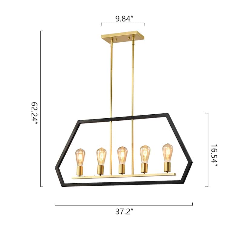 Maxax 5 - Light Kitchen Island Linear Pendant