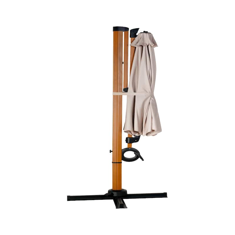 10FT Patio Umbrella, Aluminum Cantilever Umbrella with Canopy