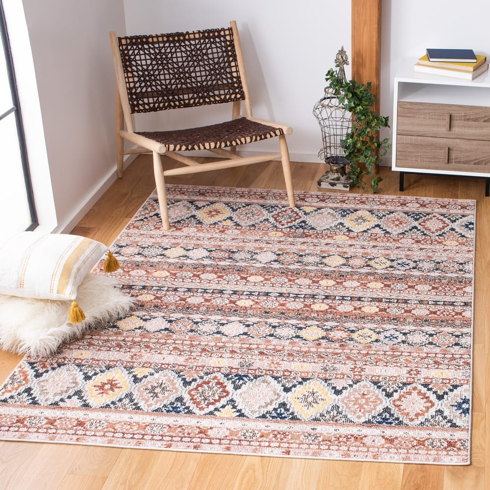 SAFAVIEH Crystal Modra Boho Tribal Rug