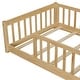 preview thumbnail 22 of 32, Twin Floor Platform Bed with Fence without Door