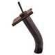 preview thumbnail 3 of 1, Novatto Squared Oil Rubbed Bronze Single-lever Waterfall Vessel Faucet