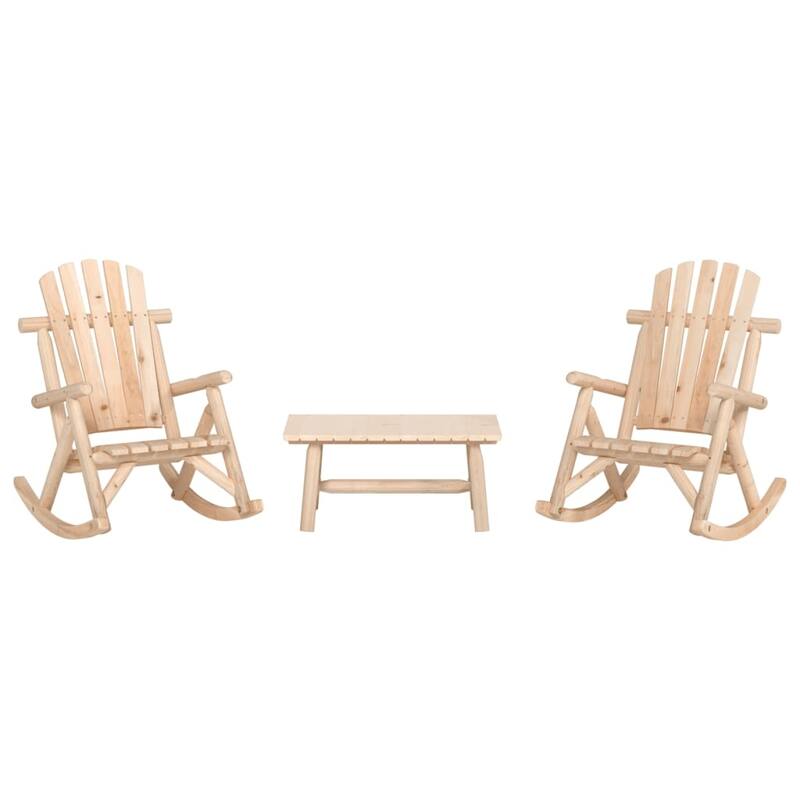vidaXL Patio Furniture Set Outdoor Patio Lounge Set Chair Solid Wood Spruce