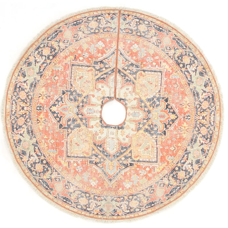 Momeni Vintage Cotton and Polyester Medallion Tree Skirt