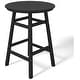 preview thumbnail 37 of 111, Polytrends Laguna Hdpe All Weather Outdoor Patio 35" Round Bar Table