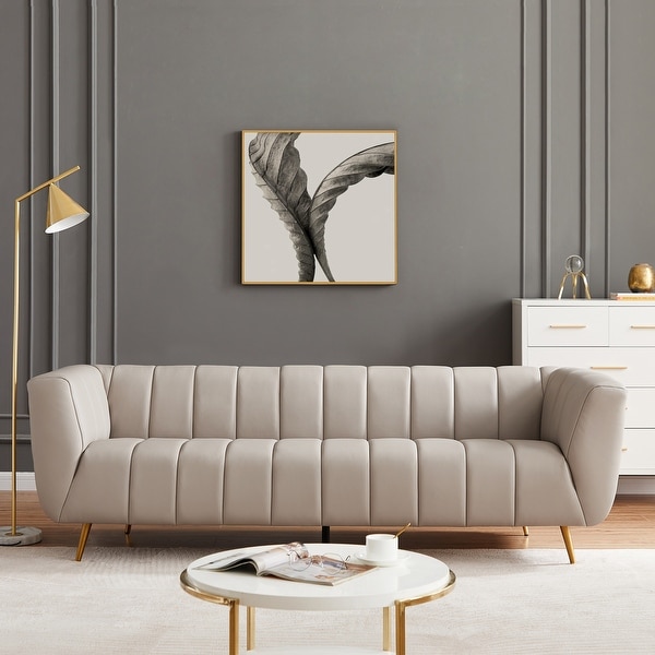 Clovis Mid Century Modern Furniture Style Full Grain Italian