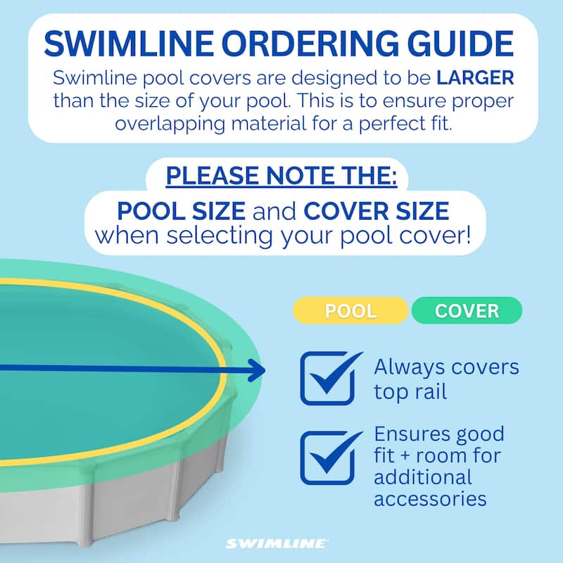 Swimline Hydrotools Supreme Guard Winter Cover for 33' Above Ground Round Pools - 16.9